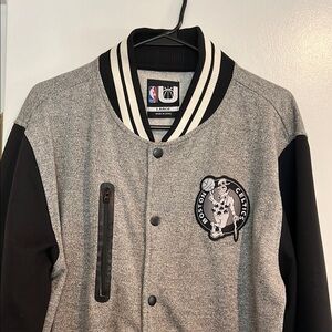 NBA Boston Celtics Varsity Jacket - Gray and Black